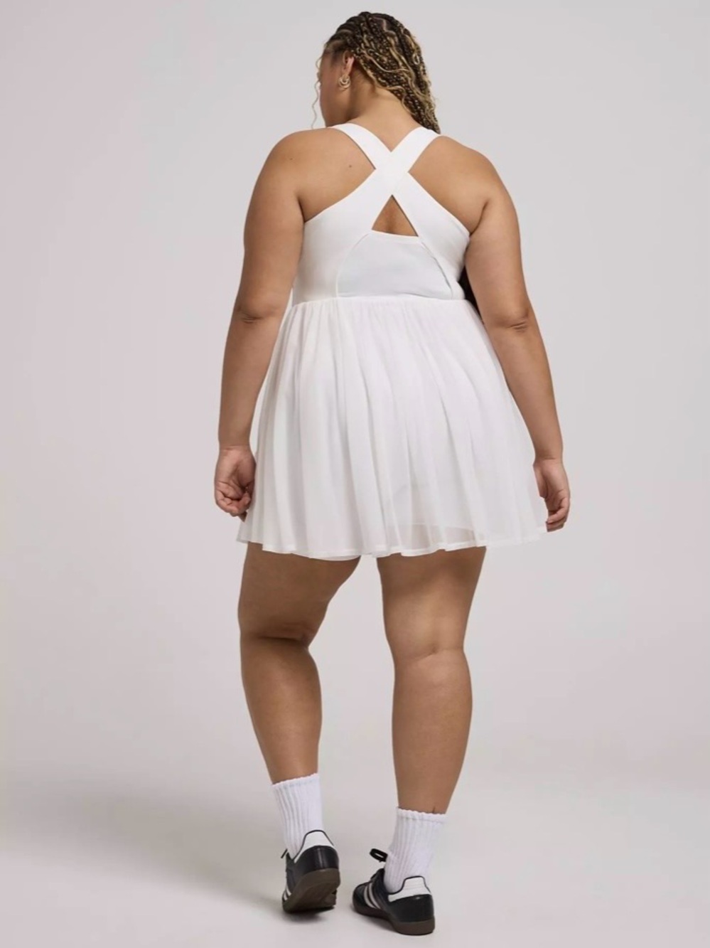 torrid TRU Performance Core Mesh Ruffled 2fer Active Dress - Picture 2 of 3